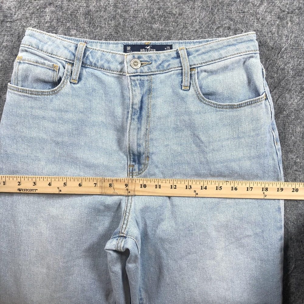 Hollister Dad Straight Jeans‎ Juniors 9 R Light Wash Ultra High Rise - Picture 8 of 16